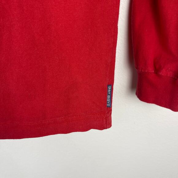 Disney Spirit Jersey Adult Large Red Mickey Mouse Graphic Long Sleeve Spell Out - Picture 4 of 9